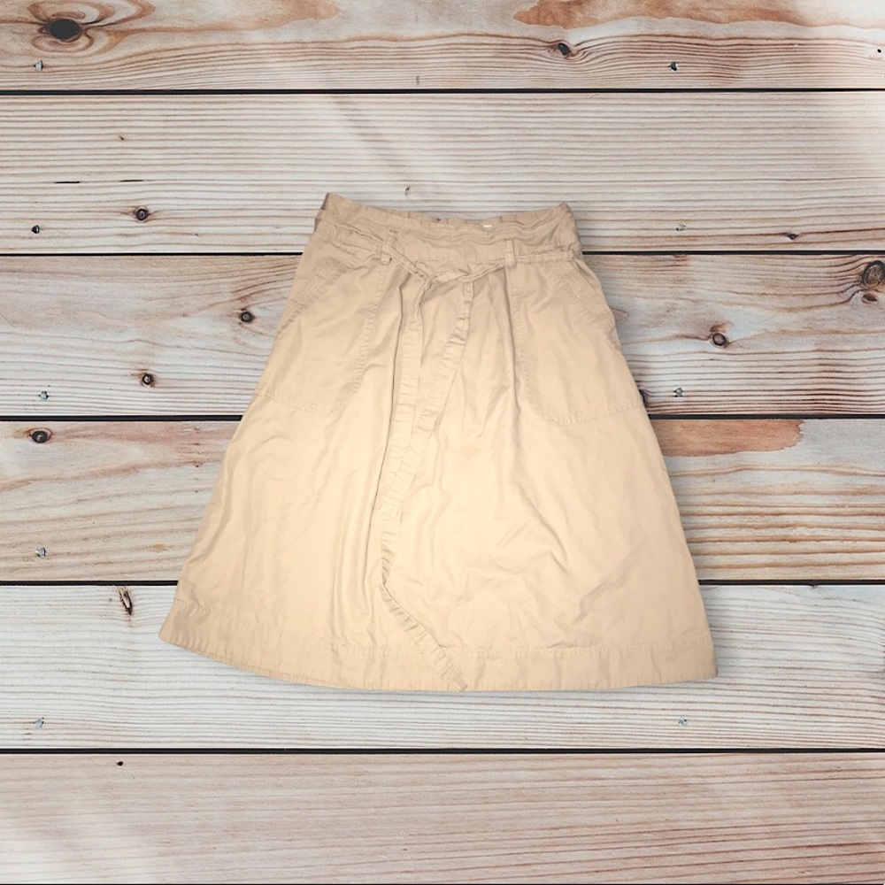 Gap Khaki Tie Waist Skirt